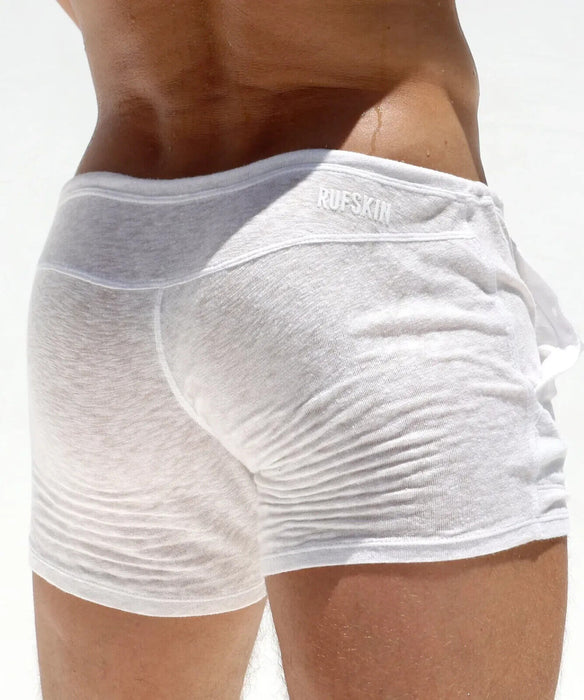 RUFSKIN Cirrus Lounge Shorts Transparent 100% Cotton Stretch Slub Jersey 78