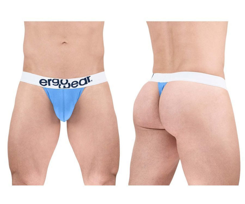 ErgoWear Thongs MAX Cotton Lightweight Men Thong in Light Blue 1711