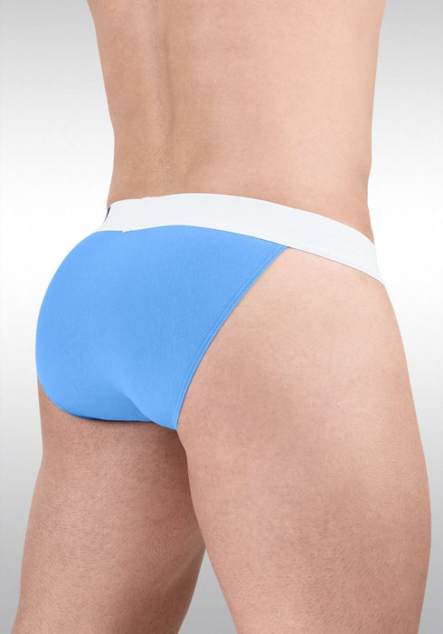 ErgoWear MAX Cotton Bikini Brief Shaped Pouch Low-Rise Briefs Light Blue 1712