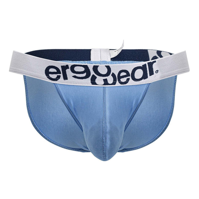 ErgoWear MAX Cotton Bikini Brief Shaped Pouch Low-Rise Briefs Light Blue 1712