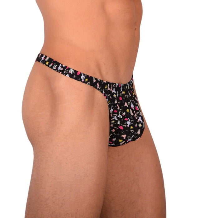 S/M SMU Tanning Walking around sheer Black Thong MX19 33980