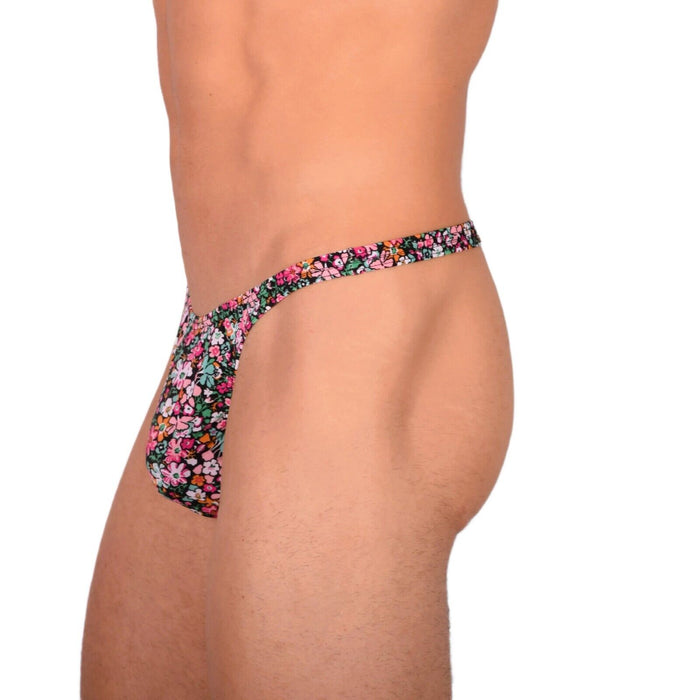 S/M SMU Tanning Walking around sheer Floral Thong MX19 33981