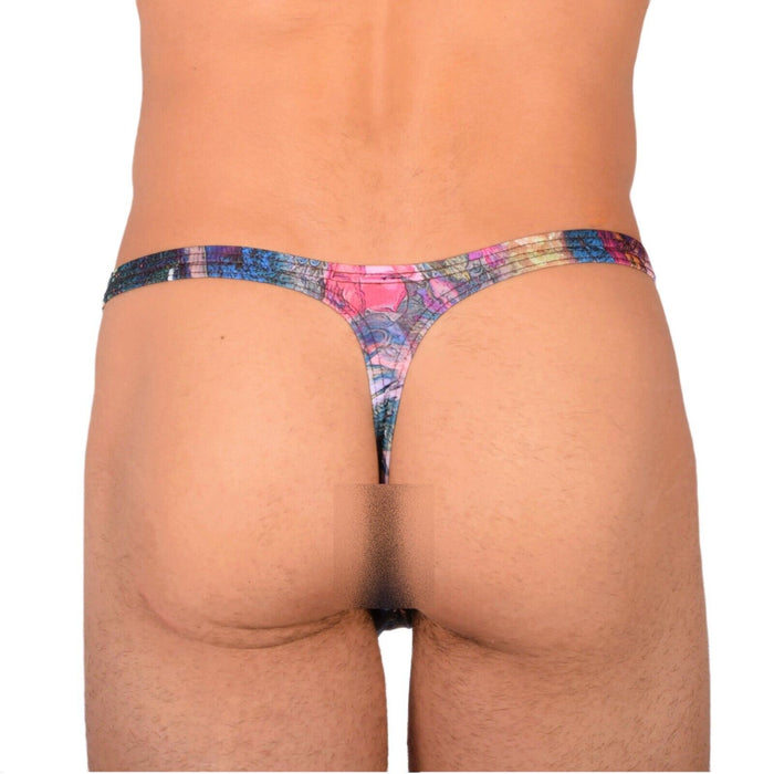 S/M SMU Tanning Walking around sheer Floral Thong MX19 33983