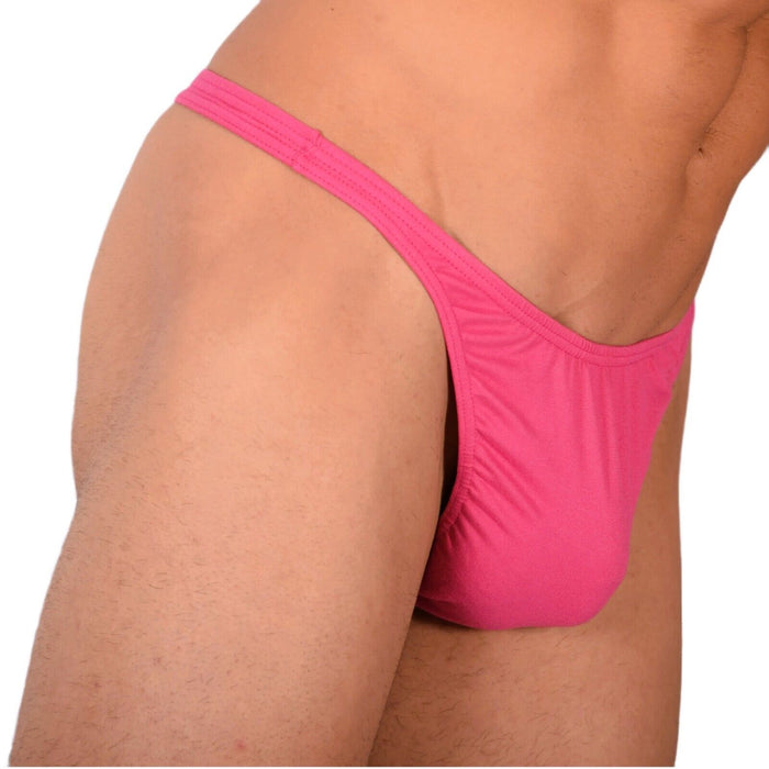 S/M SMU Tanning Walking around sheer Pink Thong MX19 33986