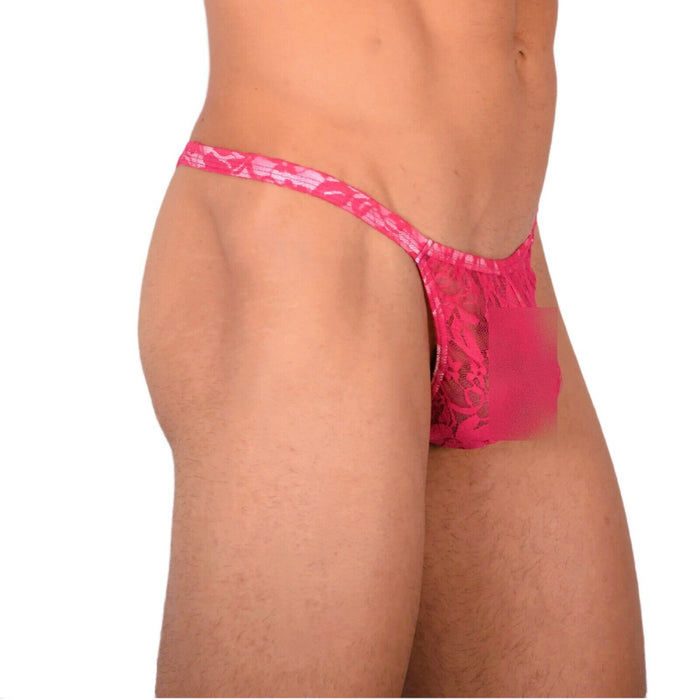 S/M SMU Tanning Walking around sheer C-Thru Pink Thong MX19 33990