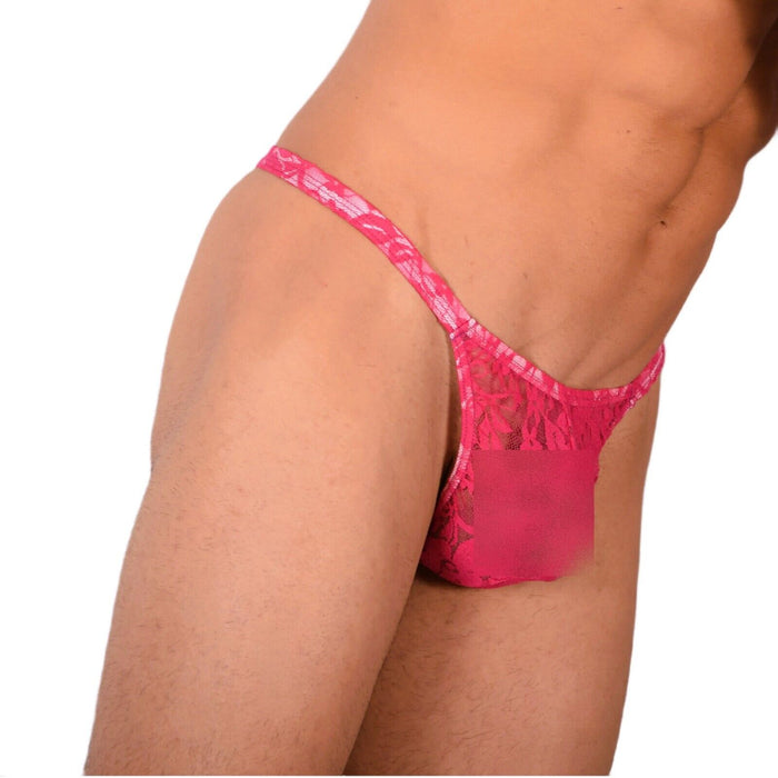 S/M SMU Tanning Walking around sheer C-Thru Pink Thong MX19 33990