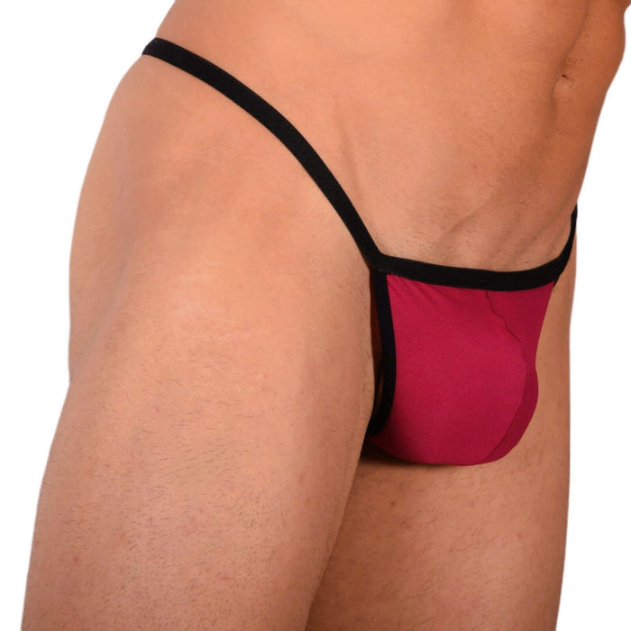 XS Smu Tanning Walking around sheer Wine String MX19 34022