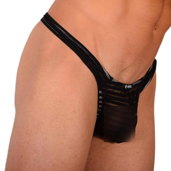 S/M SMU Sensual Black C-Thru Thong MX20 34081