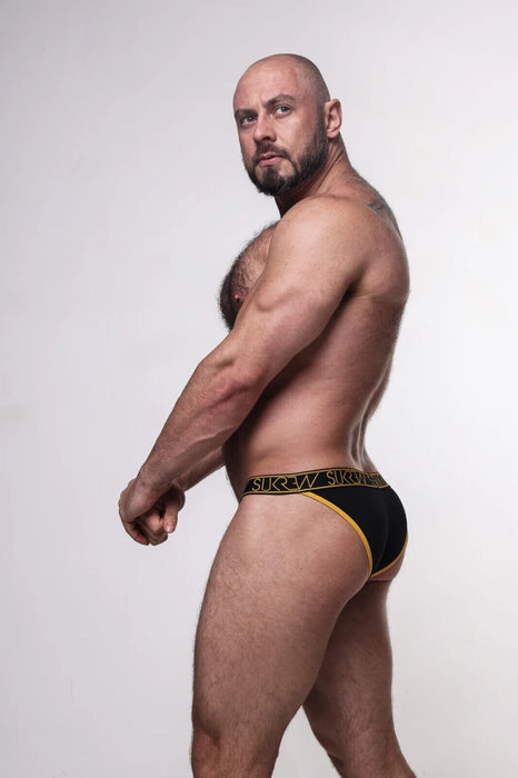 SUKREW High-Cut Tanga Briefs With Open Sides and Skimpy Back in Trophy Black 6