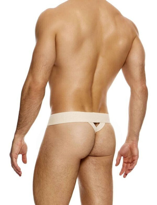 MODUS VIVENDI T-String Striped Crochet Thong Back V-Shape in Natural 07411