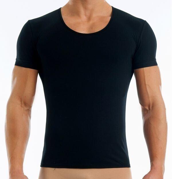 MODUS VIVENDI Shirt Antibacterial Pure Cotton T-Shirt Slim Fit in Black 15641