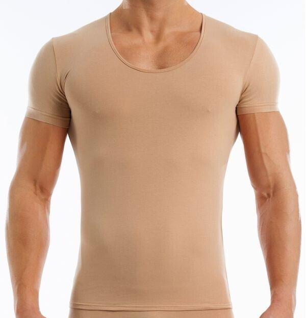 MODUS VIVENDI Shirt Antibacterial Pure Cotton T-Shirt Slim Fit in Skin 15641