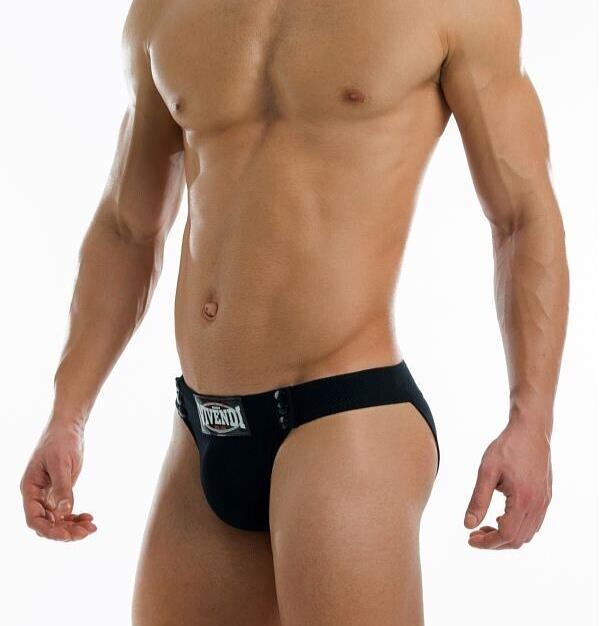 MODUS VIVENDI Sumo Brief or T-String Functional Press-Stud Buttons Black 15012