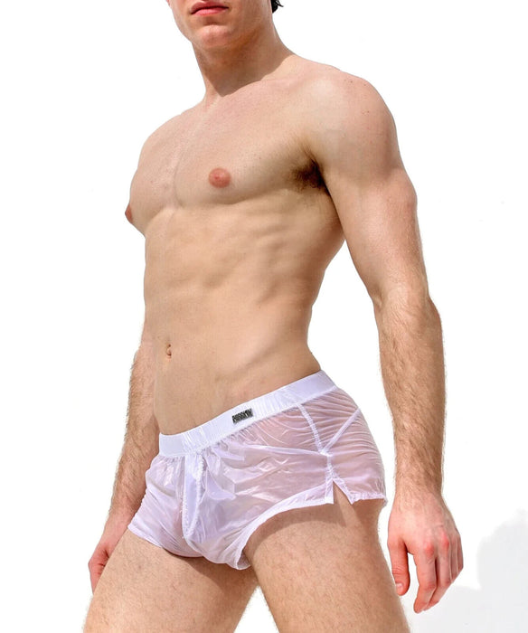 RUFSKIN Swimwear ZUKO 2.0 See-Through Swim Shorts 100% Nylon White