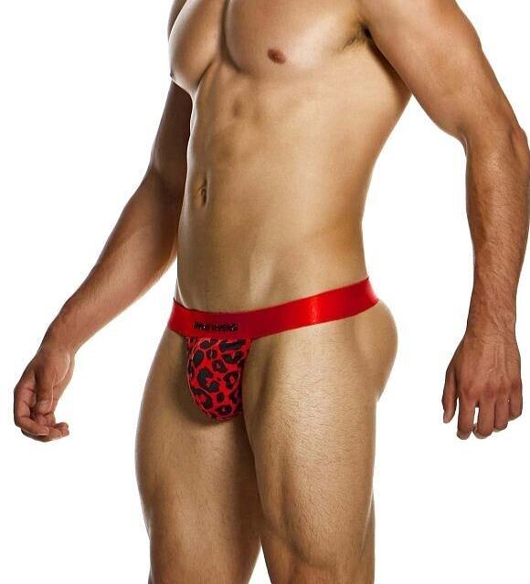 MODUS VIVENDI Leopard Thong Regular Fit T-String Velvet Touch Red 15411