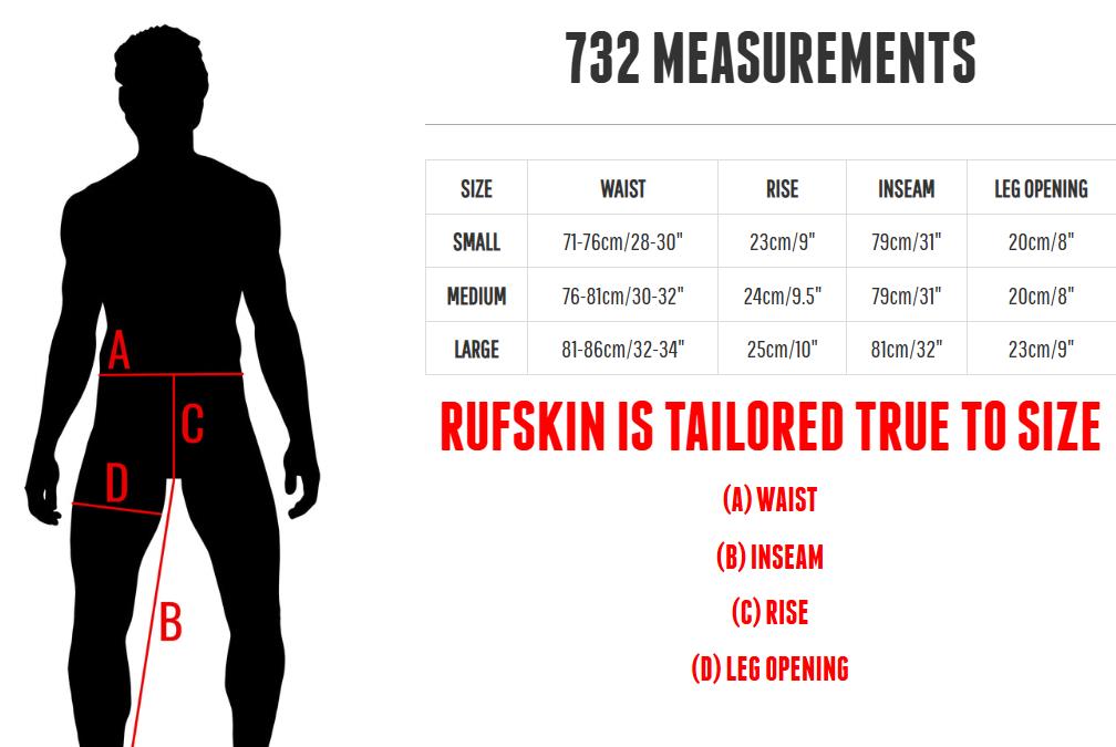 RUFSKIN Sport Legging 732 Premium 4-Way Stretch Microfiber Shape Retention 81