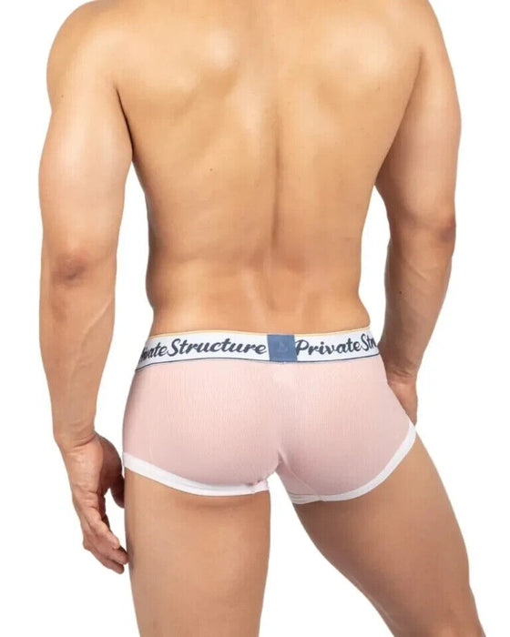 PRIVATE STRUCTURE Classic Boxer Mid-Waist Trunk in Finch Pink 4530 113