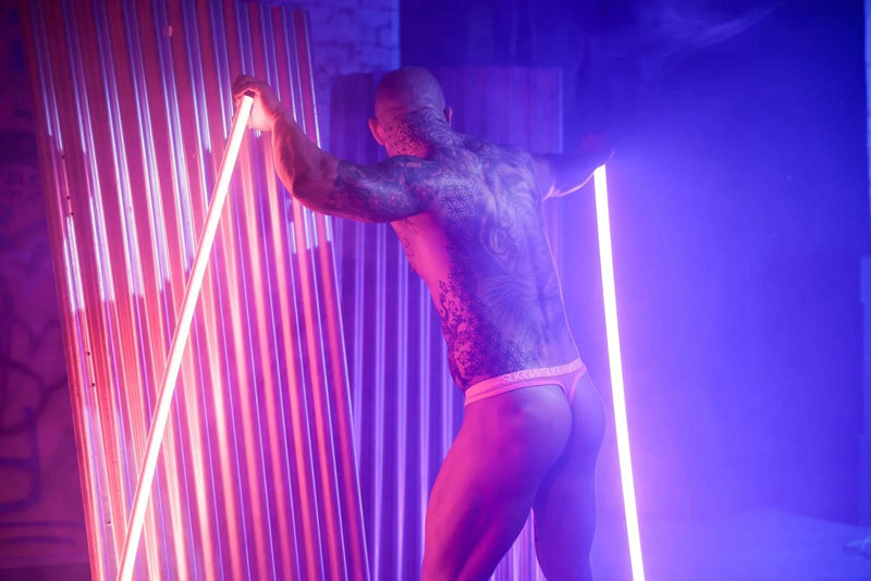 SUKREW Mesh Low-Rise Thong Unlined Stretch in Electric Pink 43