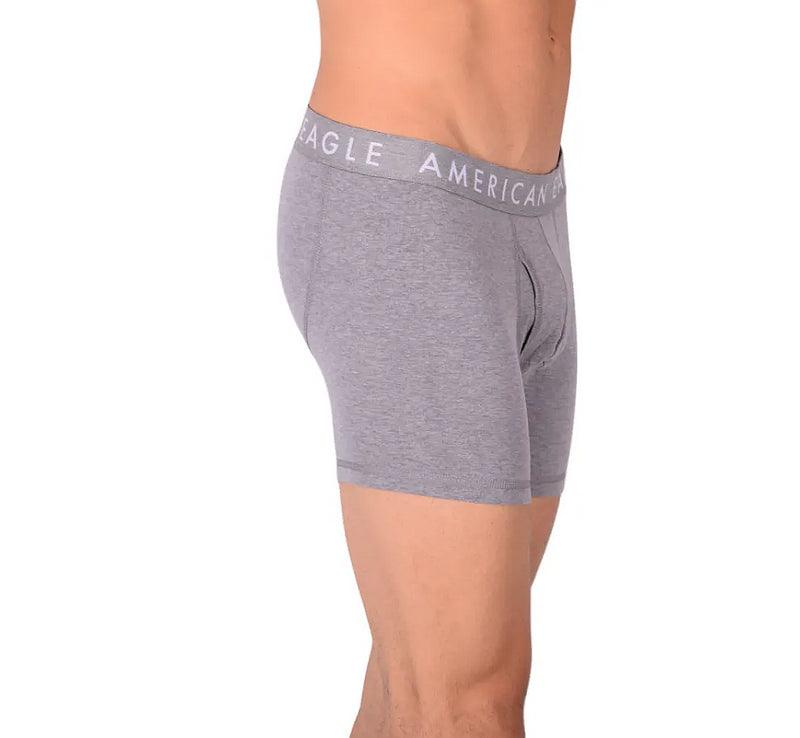 Medium Long Boxer American Eagle Fly Front Boxer Brief Grey AE1