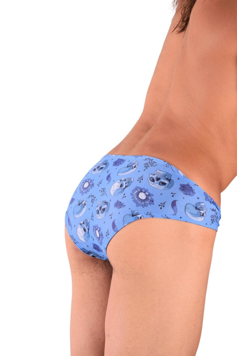 SMU Briefs Printed Skulls Mini-Brief in Blue P01003 H16