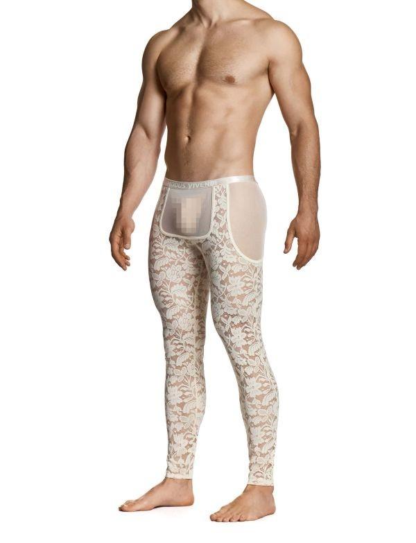 Modus Vivendi Floral Lace Ankle-Length Sheer Leggings Knitted Ivory 04161 B102