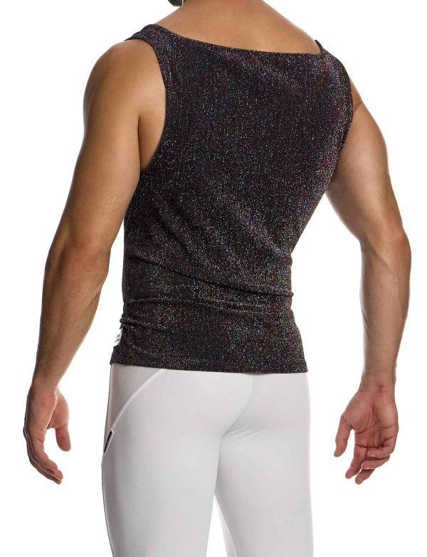 Modus Vivendi Delusion Tanktop Elastic Knitted Lurex Yarns Tank Top Black 02531