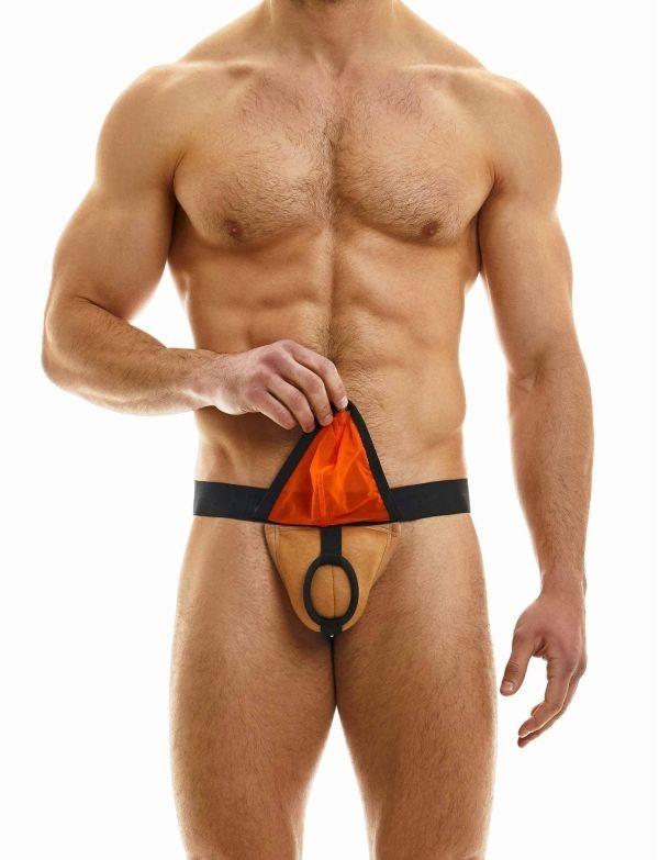 Modus Vivendi Pleasure Thong With Inside Ring Roomy Pouch Orange 22222a 26