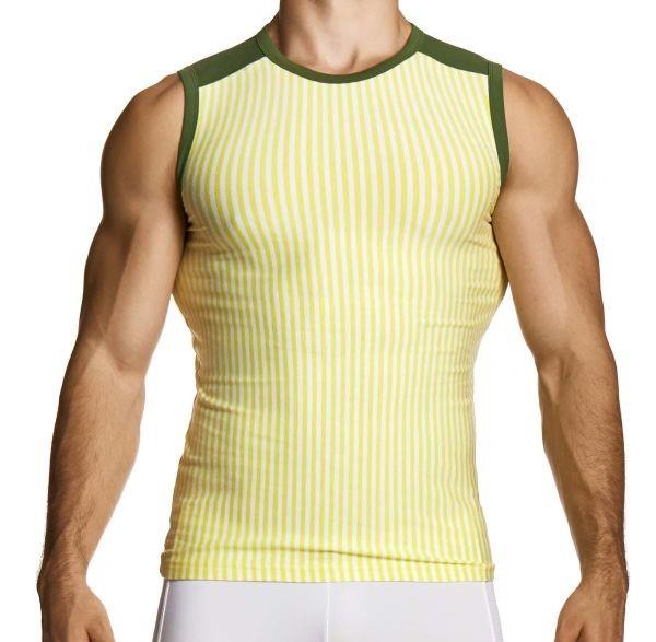 Modus Vivendi Army Combo Sleeveless Tank Top in Yellow/Green 27431 B103