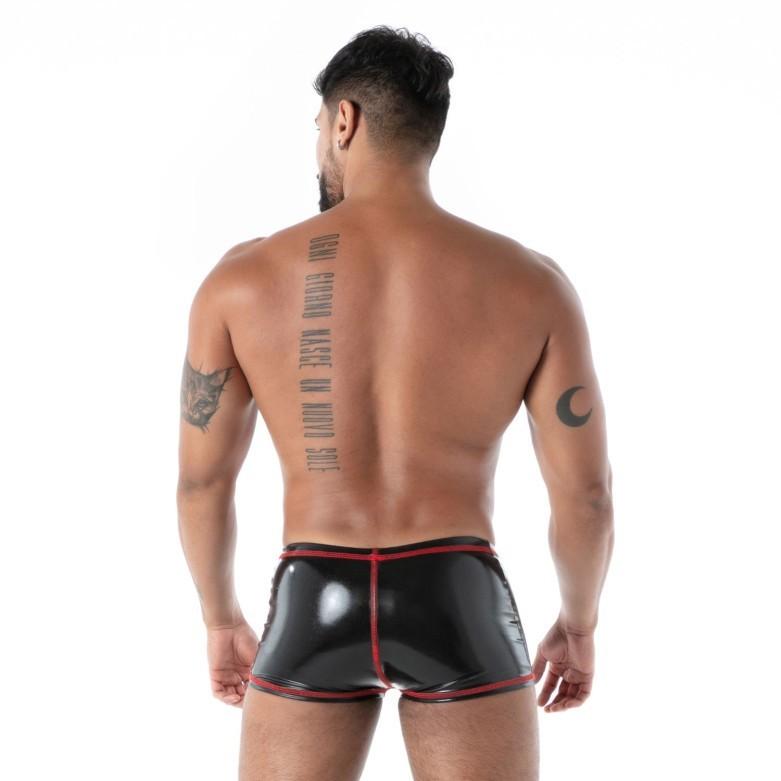TOF PARIS Latex Boxer Trunk 100% Natural Second-Skin Datex Black T3
