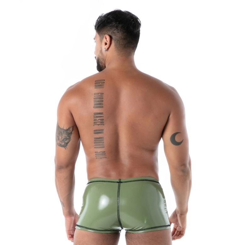 TOF PARIS Latex Boxer Trunk 100% Natural Second-Skin Datex in Khaki T3