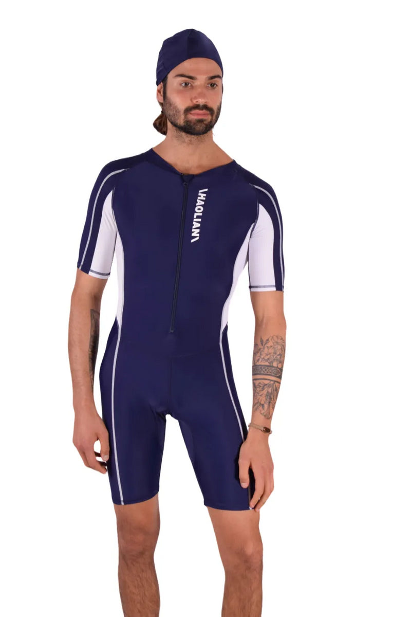 SMU Singlet Competition Swimwear Diving Bodysuit Short Navy 2B