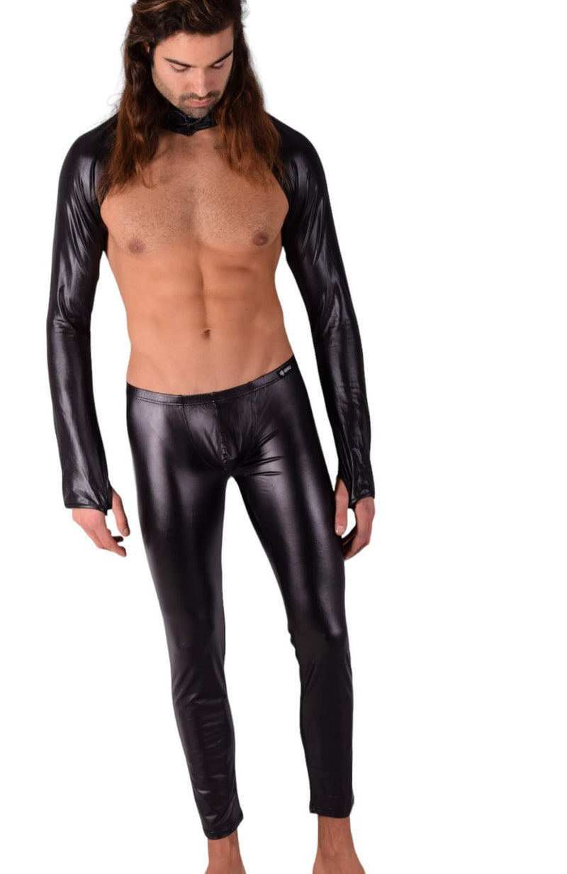 SMU Legging Leather-Look Spandex Pants Black 11757 SX11