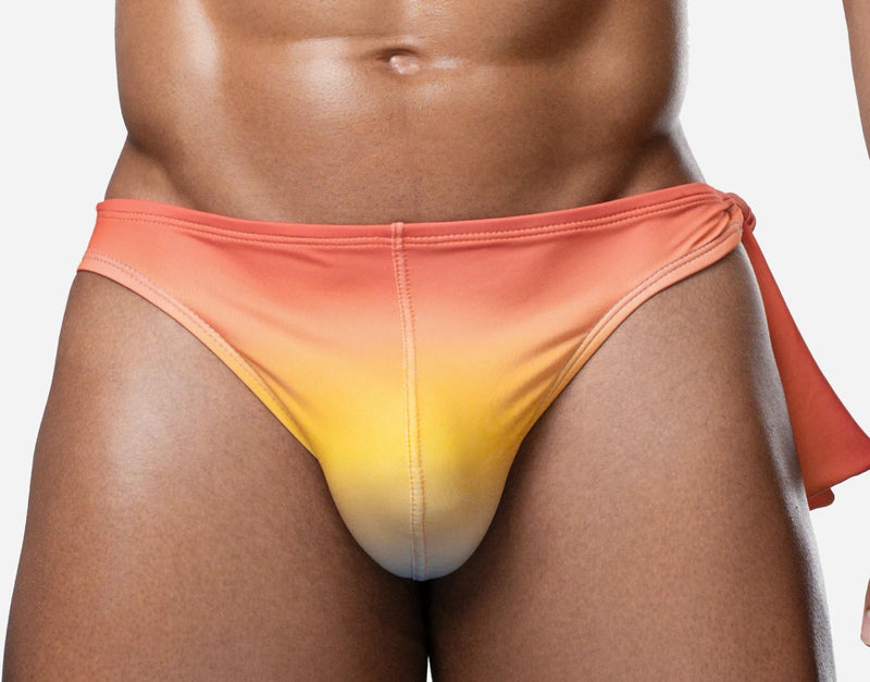 PUMP! Swimwear Sunset Knotty Swim Brief With Adjustable Tie-Side Knot 13030 15