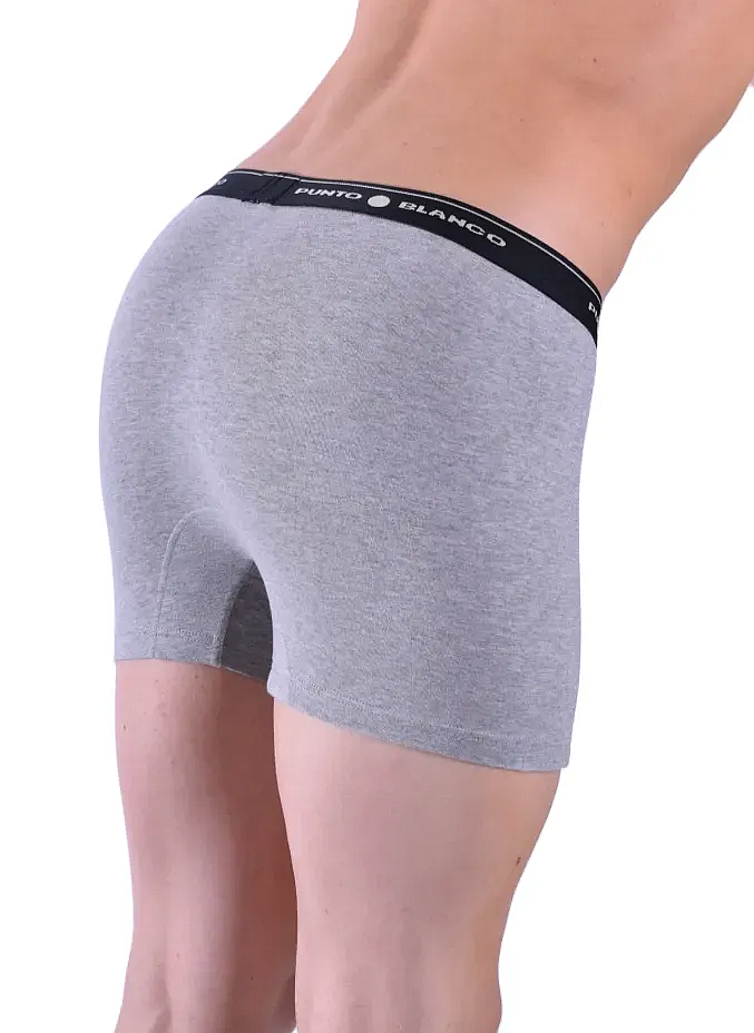Punto Blanco Long Boxer Anatomic Comfy Cotton Boxers Grey 3393 24