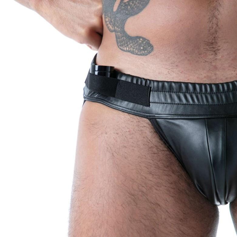 TOF PARIS Kinky Jock with Wide Elastic Waistband Jockstrap Black 32
