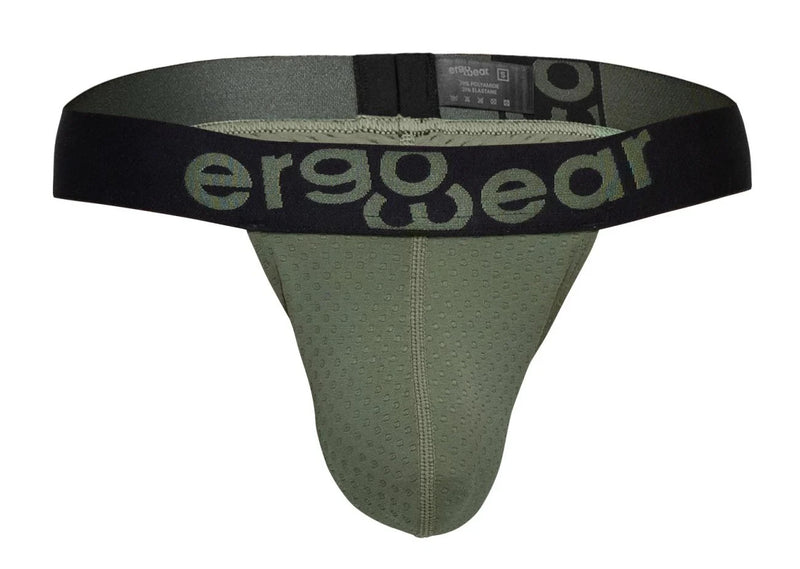 ErgoWear Thongs MAX Flow Micro Perforated Mesh G-String in Dark Green 1785 102