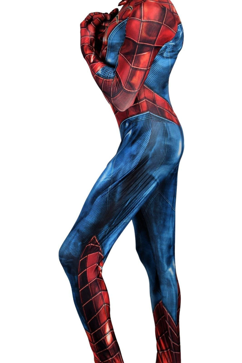 Spiderman Bodysuit Singlet Jumpsuit Deluxe Cosplay Costume Realistic Blue 3102 1