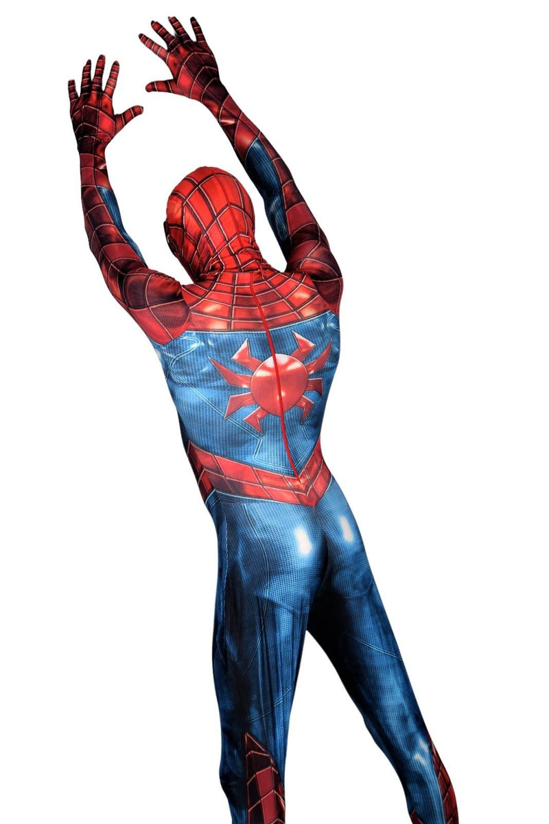 Spiderman Bodysuit Singlet Jumpsuit Deluxe Cosplay Costume Realistic Blue 3102 1