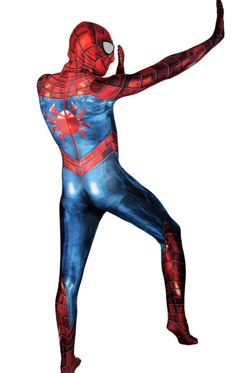 Spiderman Bodysuit Singlet Jumpsuit Deluxe Cosplay Costume Realistic Blue 3102 1