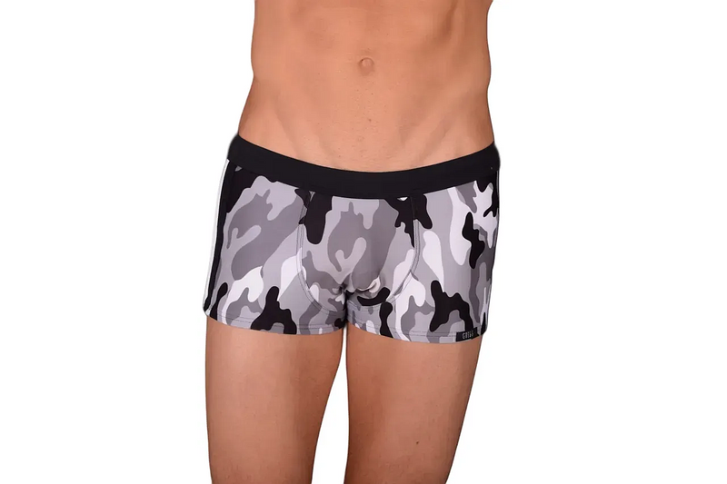 Medium Solstice Gray Camo Swim Trunk Gregg Homme 111035