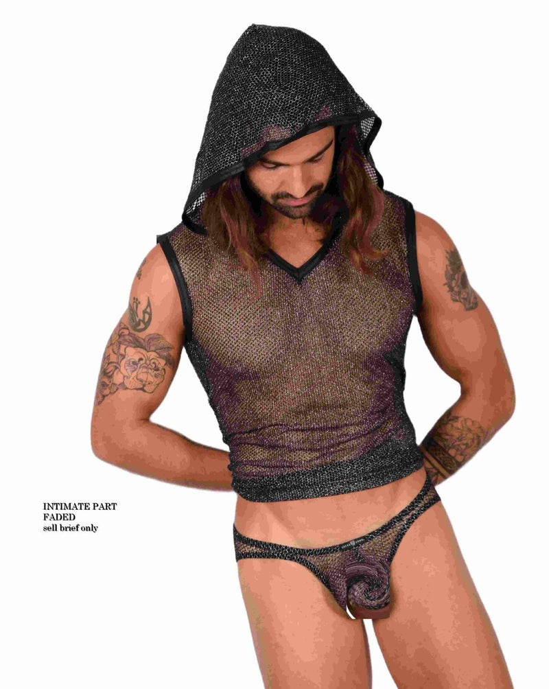 Medium Gregg homme Mesh Silver Brief MX22 100127