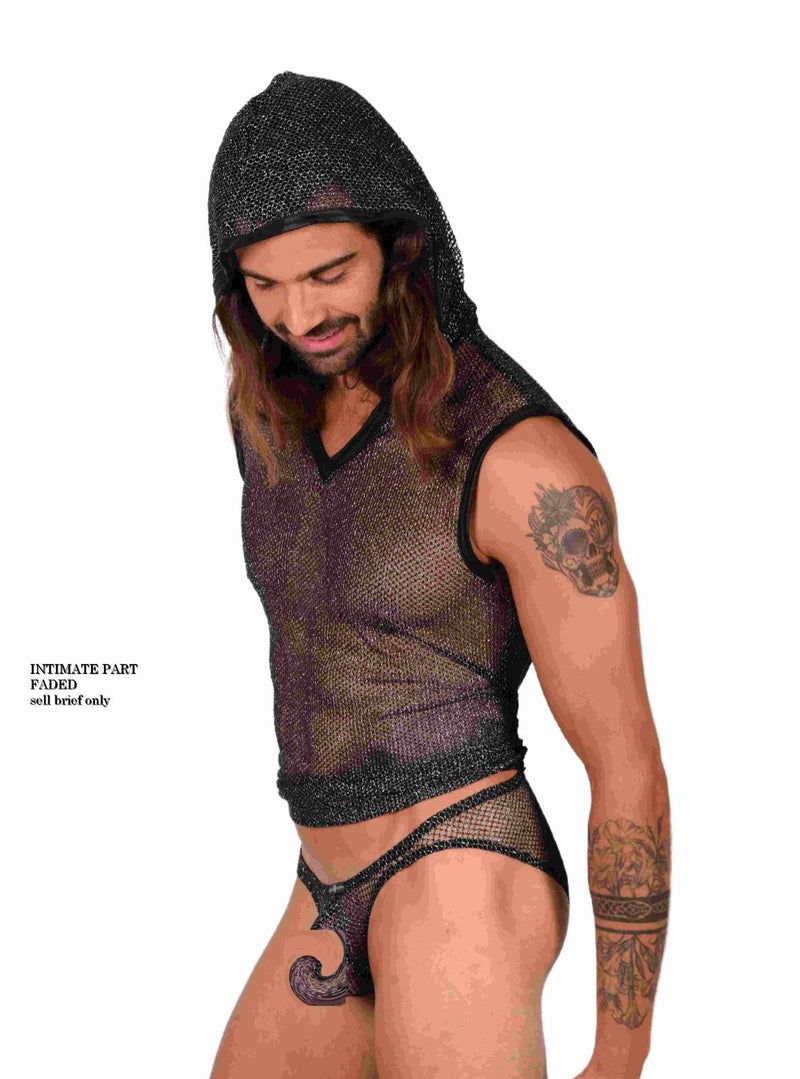 Medium Gregg homme Mesh Silver Brief MX22 100127