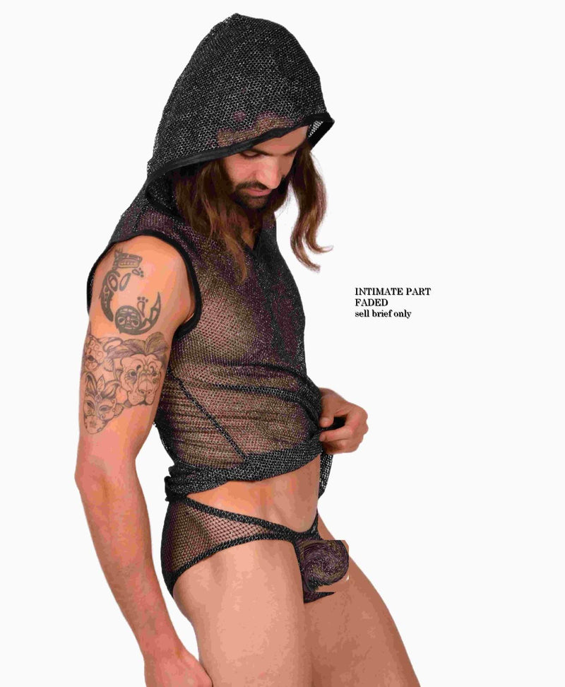 Medium Gregg homme Mesh Silver Brief MX22 100127