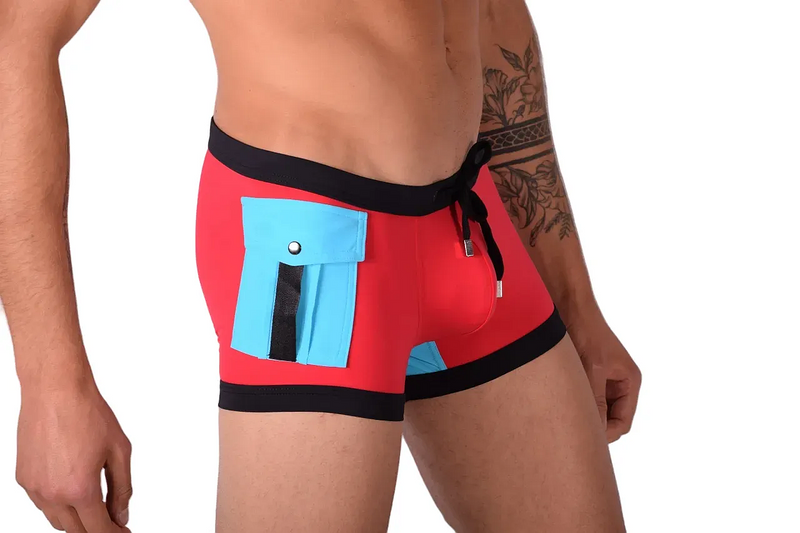 Small Gregg Homme Swimwear Cruising Swim-Short Red 153105 MX23