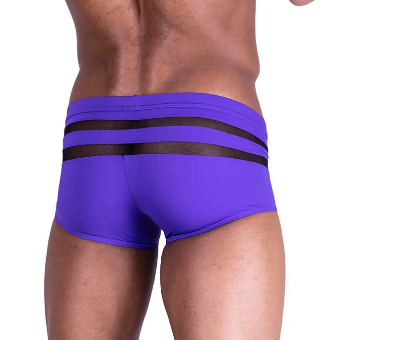 Medium Gregg Homme Swim Shorts Purple Black 60015 MX23