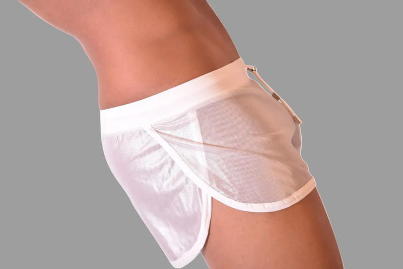 Medium Gregg Homme Men's Sheer Swim Short White 60037 MX23