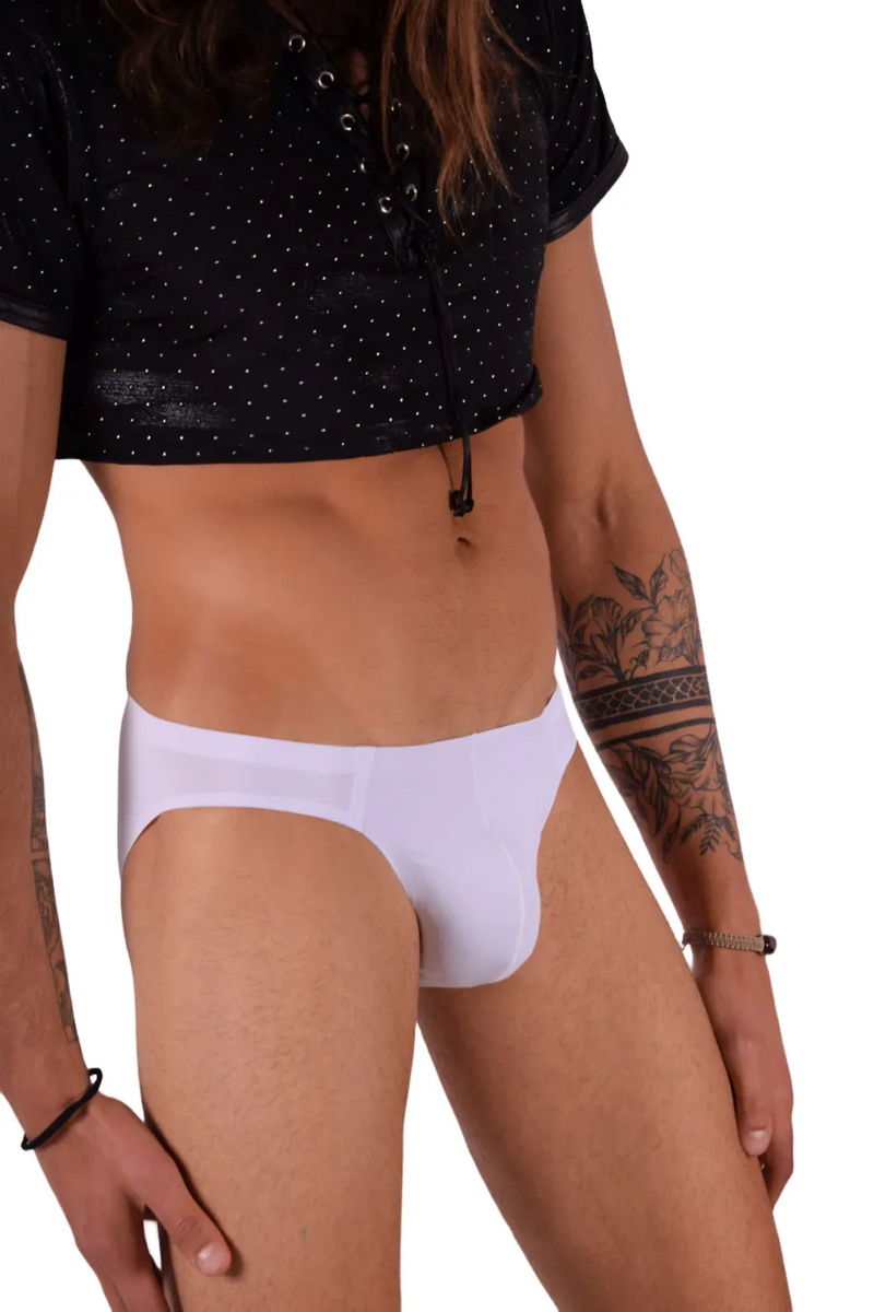 SMU Mini Brief Ultra-Soft Lightweight Ice Briefs in White 100903 22