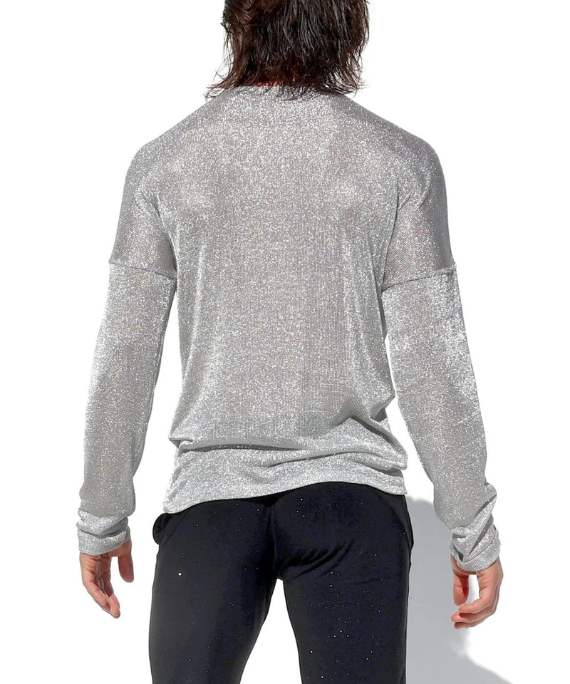 RUFSKIN Long-Sleeve Shirt MUSE Loose Core Interlock Metallic Silver 86
