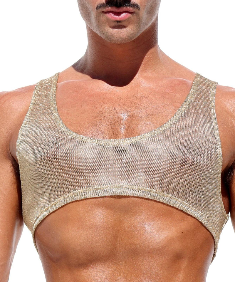 RUFSKIN Tank Top AURA Crop-Top Fine Metallic Gold 87