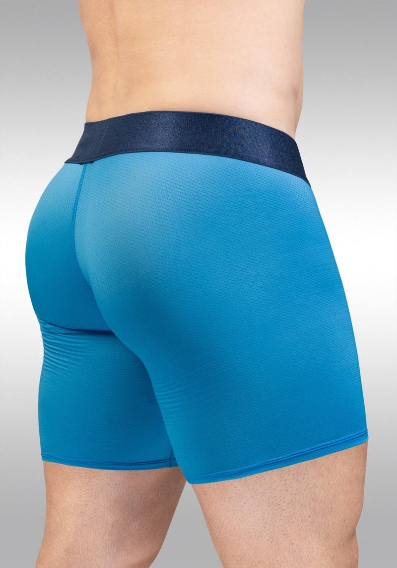 ErgoWear Boxer Briefs MAX Bold SE Mid-Cut Long Boxer in River Blue 1823 22
